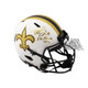 Drew Brees 571 Passing TDs Autographed Saints Lunar Eclipse Authentic Full-Size Helmet - BAS COA