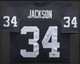 Oakland Raiders Bo Jackson Autographed Framed Black Authentic Mitchell & Ness Jersey Beckett BAS Witness