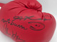 Sugar Ray Leonard, Roberto Duran & Thomas "Hitman" Hearns Autographed Red Everlast Boxing Glove PSA/DNA Stock #243605