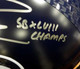 Russell Wilson Autographed Seattle Seahawks Full Size Super Bowl Helmet SB XLVIII Champs in Silver RW Holo