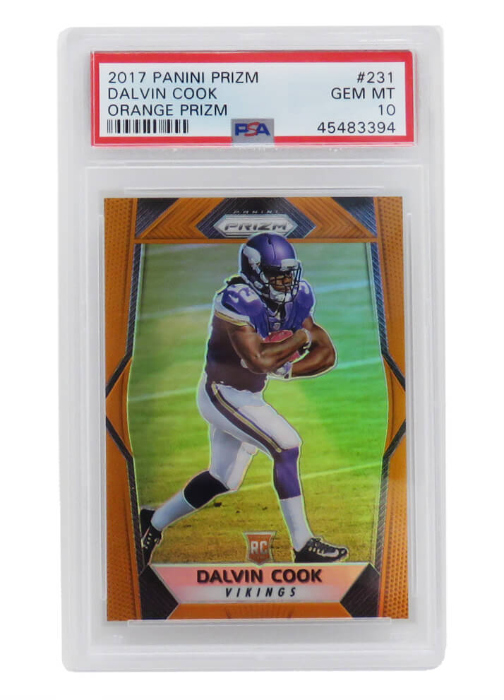 Dalvin Cook Signed Minnesota Vikings 2017 Panini Prizm Silver Football  Rookie Card #231 (PSA Encapsulated)