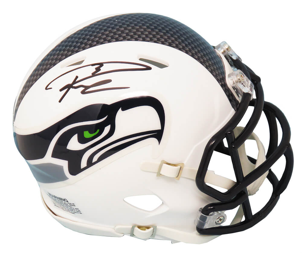 Russell Wilson Autographed Seattle Seahawks Flat Matte White Speed