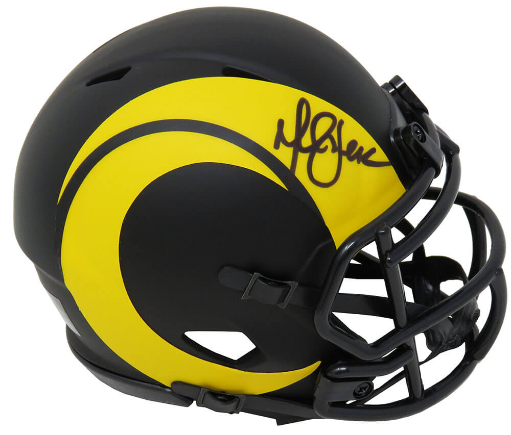 Joe Montana Signed San Francisco 49ers Eclipse Black Matte Riddell Speed  Mini Helmet - Schwartz Authentic