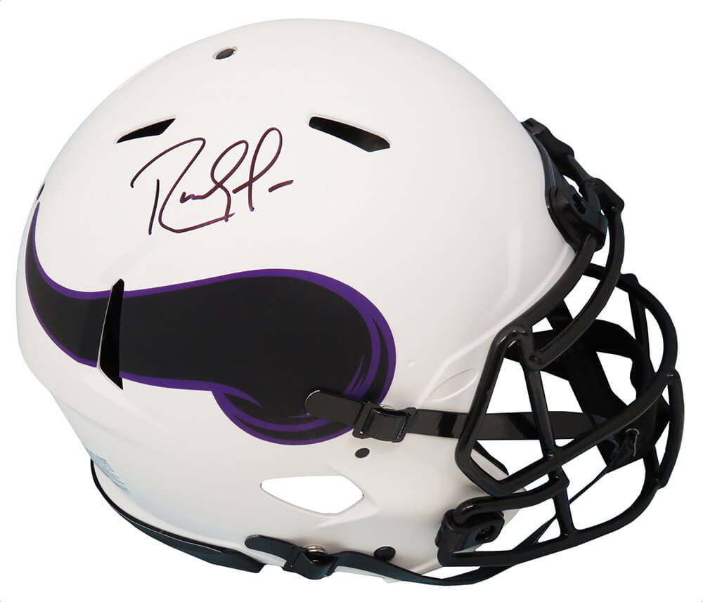 Randy Moss Minnesota Vikings Signed Autographed Football Mini Helmet –