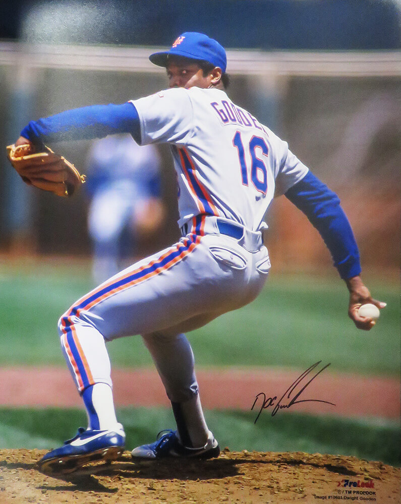 Dwight/Doc Gooden signed New York Mets 8x10 Photo- AWM Hologram