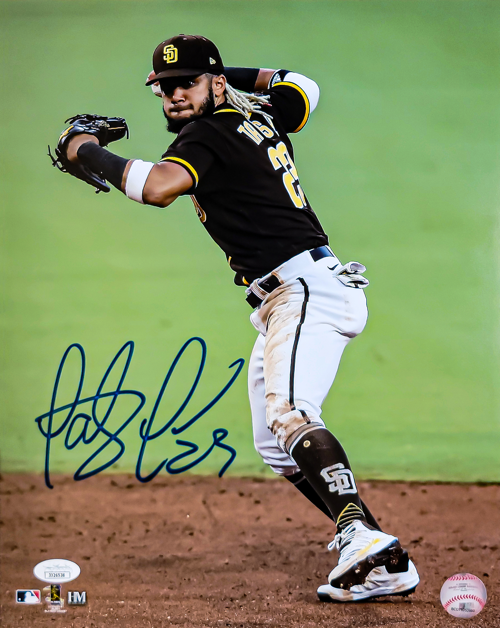 Fernando Tatis Jr. Autographed Signed . 11X14 Photo San Diego Padres  Spotlight In Yellow Beckett Beckett Qr