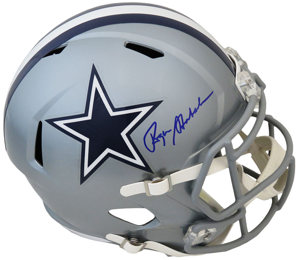 Roger Staubach Signed Dallas Cowboys Full Size Flash Authentic