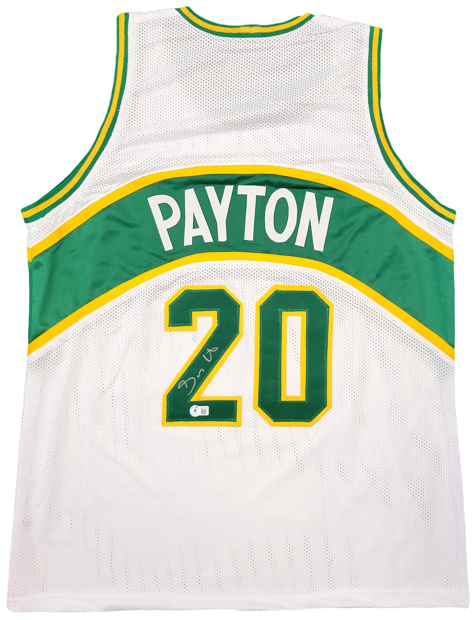 Gary Payton Autographed Seattle SuperSonics Custom Green Basketball Jersey - BAS