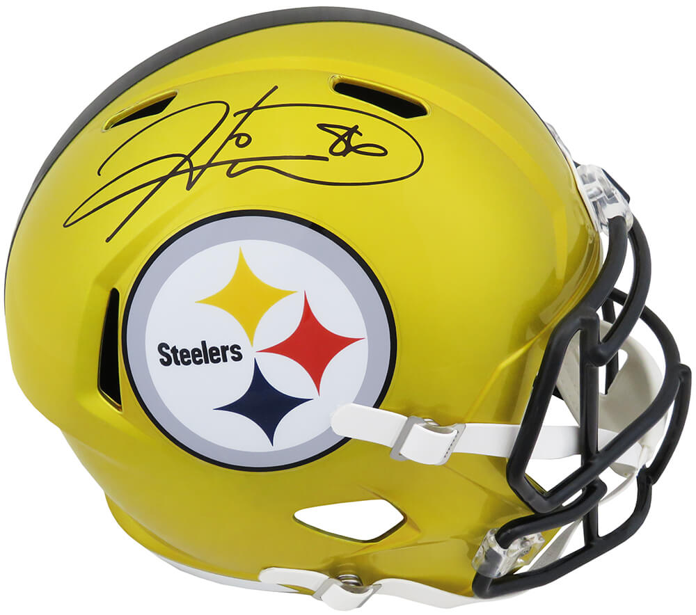 TJ Watt Signed Pittsburgh Steelers Speed Flash NFL Mini Helmet