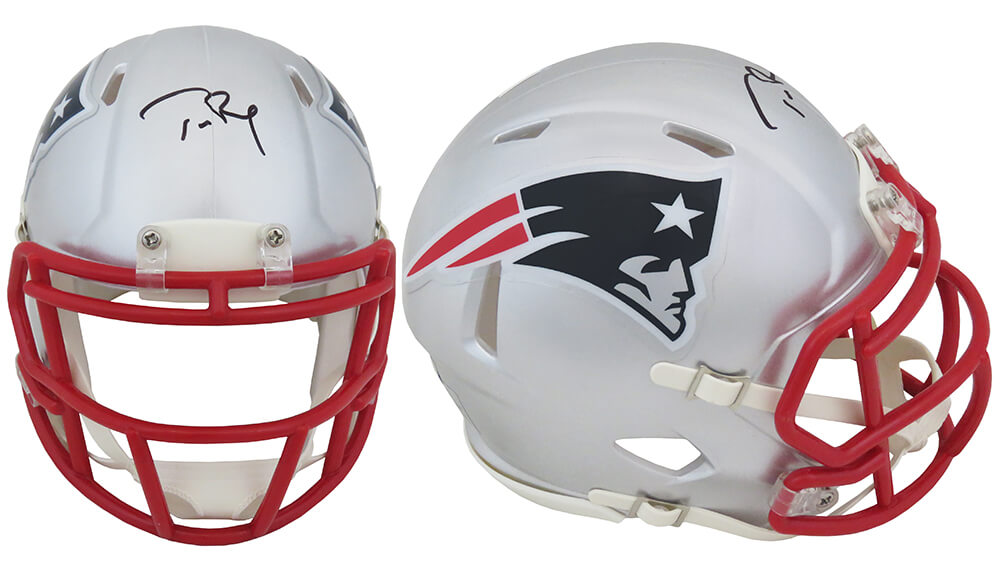 TOM BRADY Autographed Let's Go Custom Visor Patriots Helmet FANATICS –  Super Sports Center