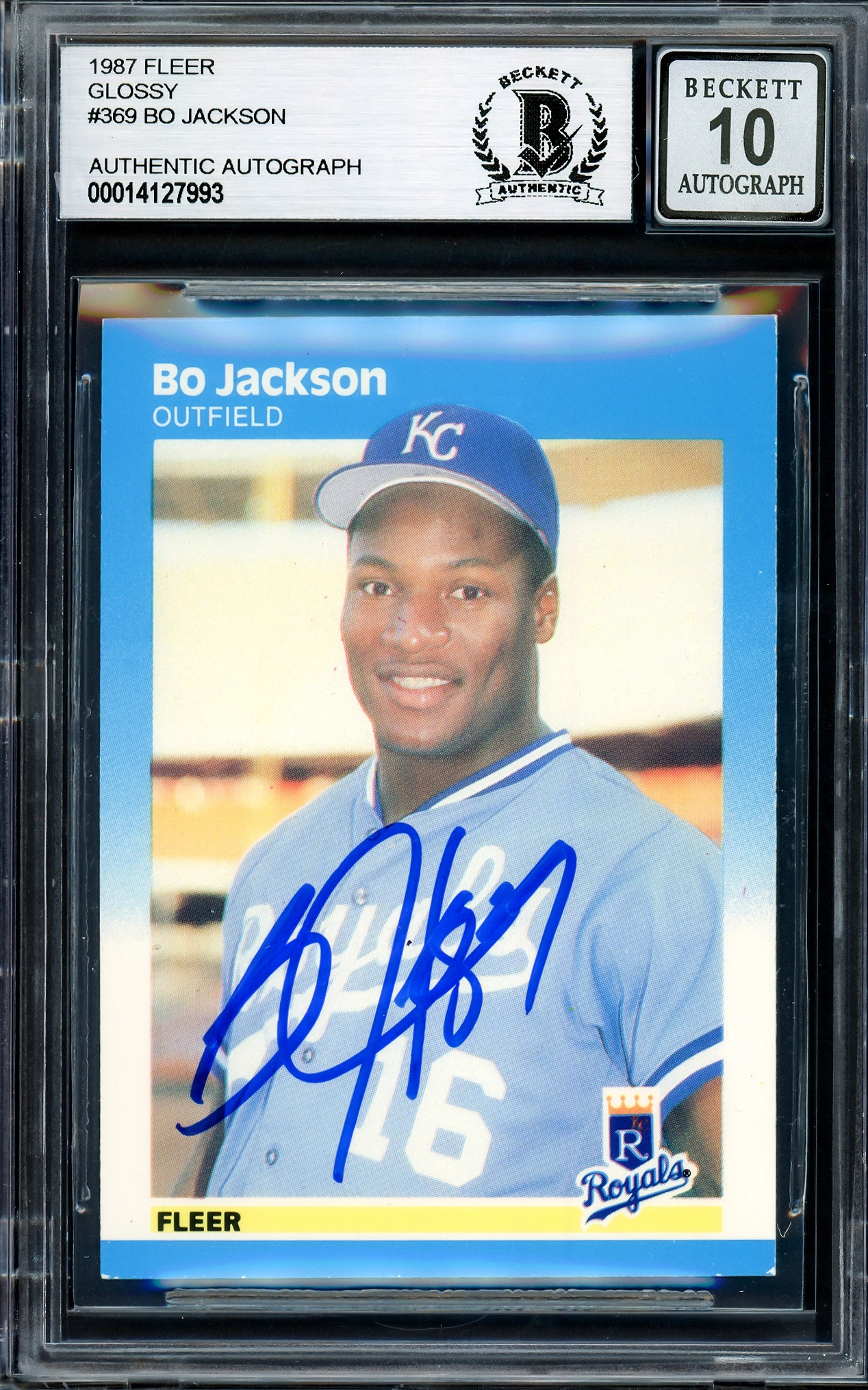 Bo Jackson Autographed 1987 Donruss The Rookies Rookie Card #14