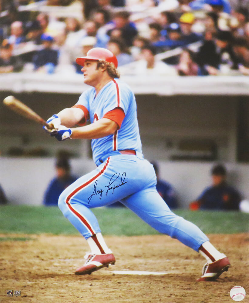 Greg Luzinski Signed Philadelphia Phillies Swinging Action 16x20 Photo -  Schwartz Authenticated