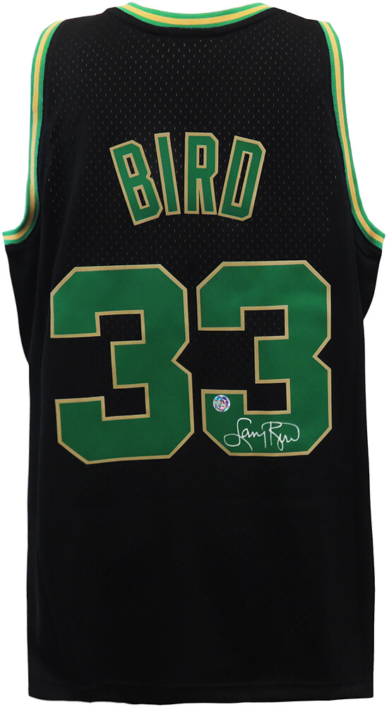 Larry Bird Autographed Boston Celtics Mitchell & Ness Galaxy Signed  Basketball Jersey JSA COA