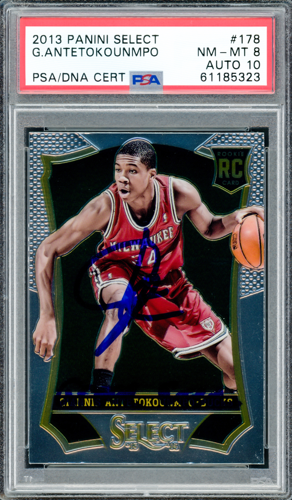 Giannis Antetokounmpo Rookie RC Iconic Ink Facsimile Auto- Basketball Card