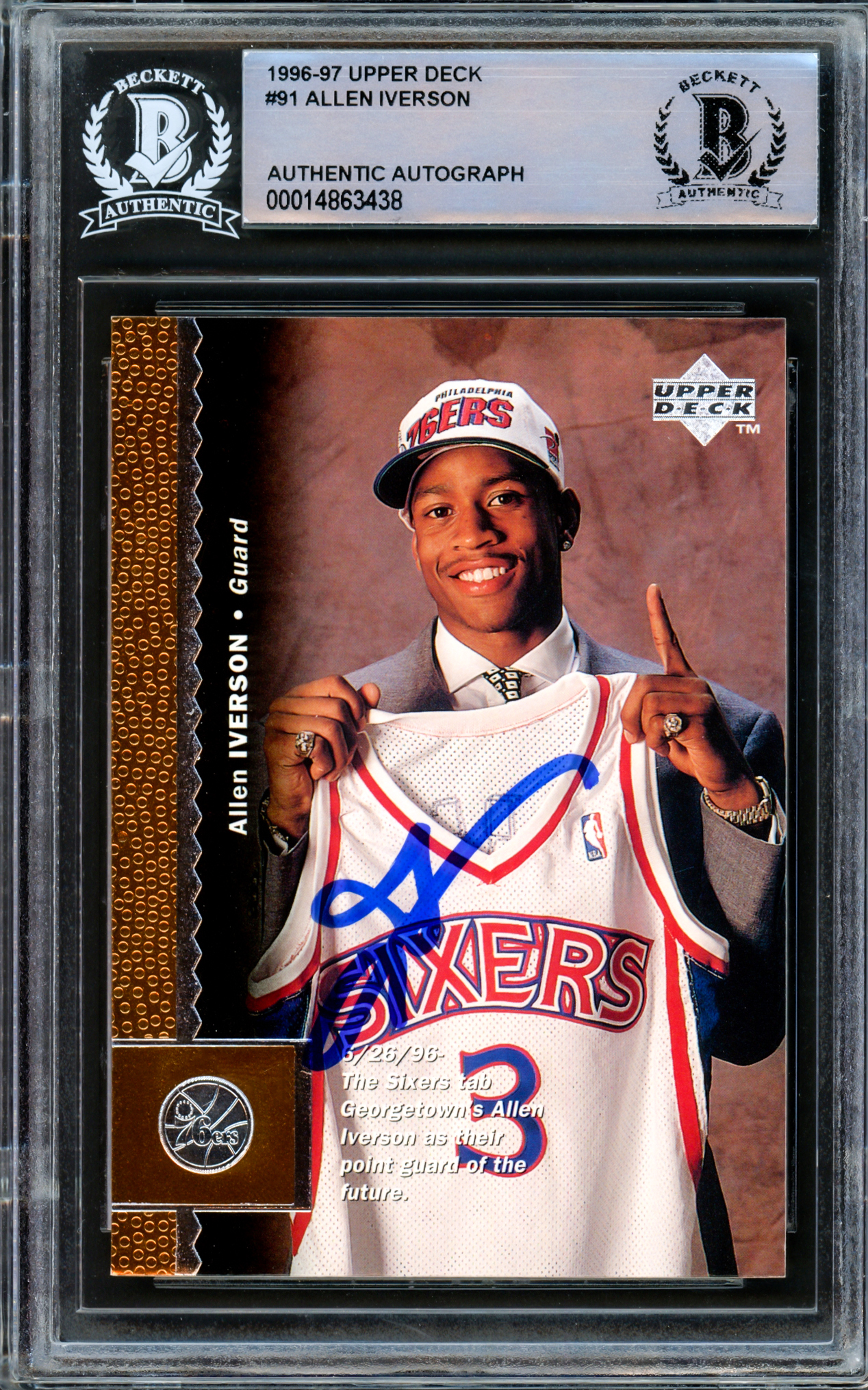 1996-97 Topps Basketball #171 Allen Iverson Rookie Card