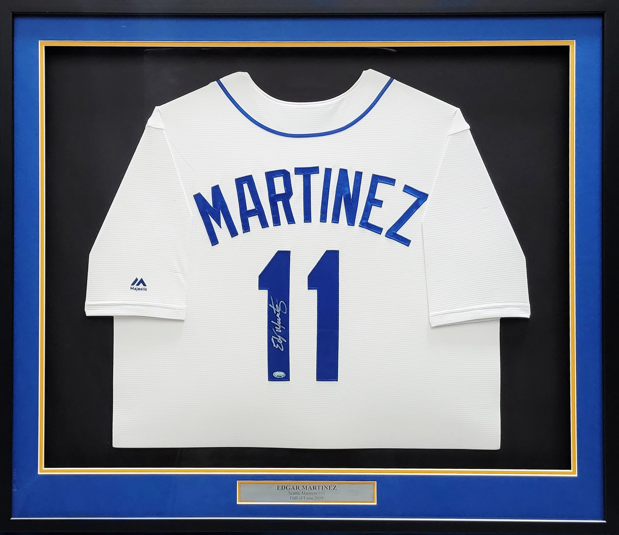 Seattle Mariners Felix Hernandez Autographed Framed White Majestic Jersey  PG 8-15-12 PSA/DNA Stock #