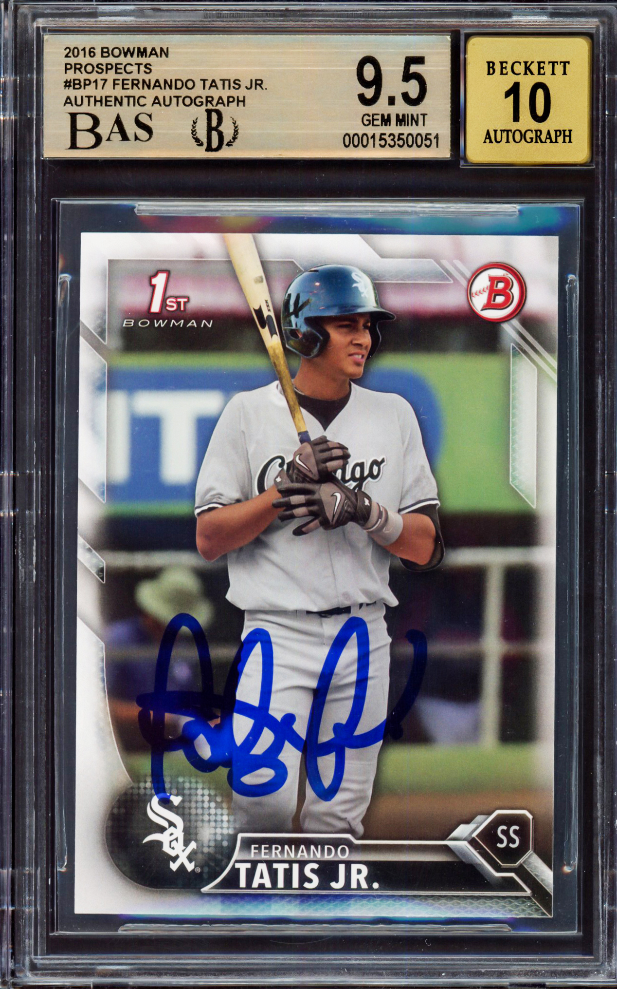 Ronald Acuna Jr. Autographed 2018 Topps Chrome Update Rookie Card #HMT25  Atlanta Braves Beckett BAS #14612557