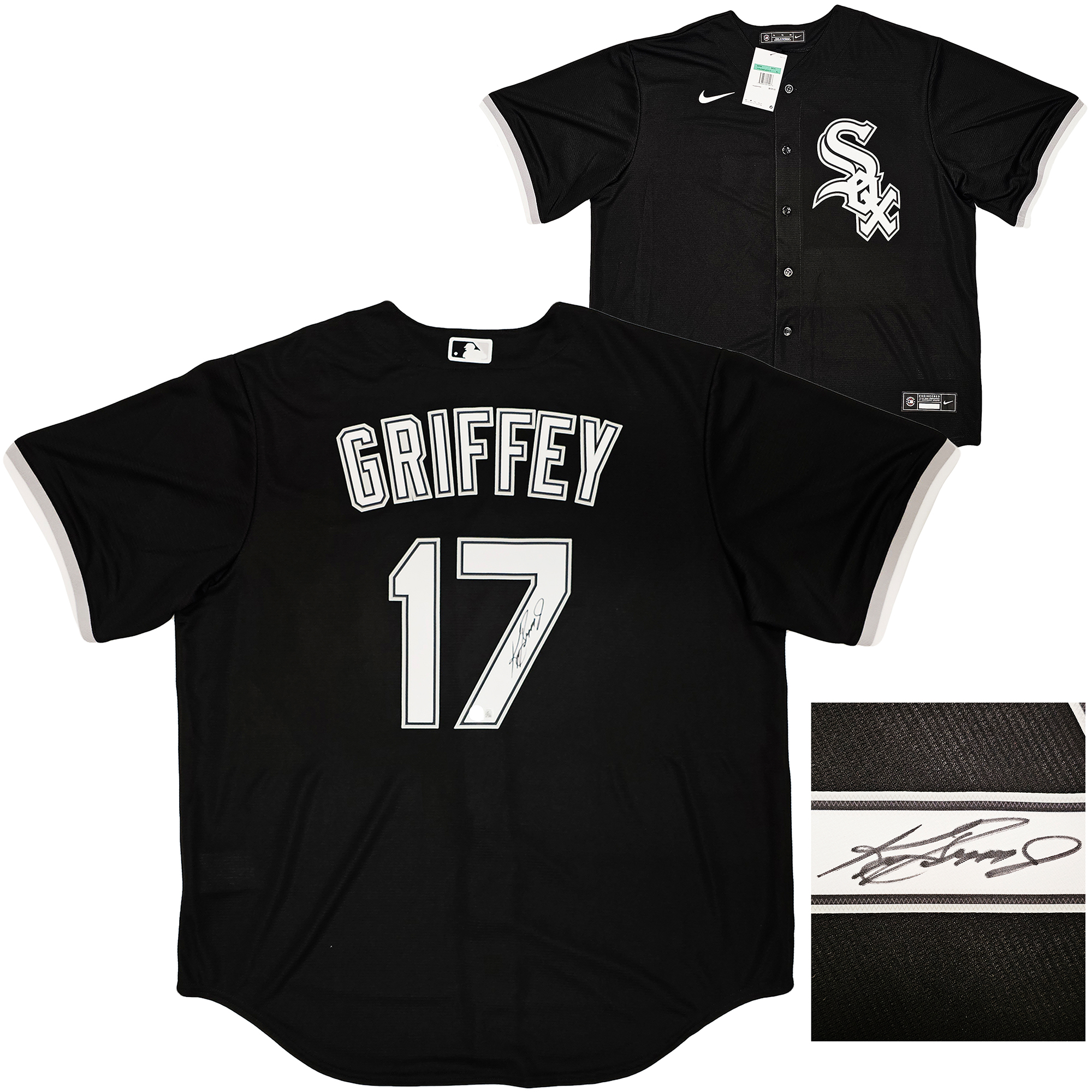 Ken Griffey Jr. White Seattle Mariners Autographed Mitchell & Ness  Throwback Authentic Jersey