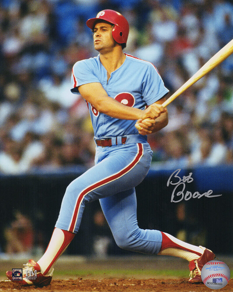 Greg Luzinski Signed Philadelphia Phillies Swinging Action 8x10 Photo