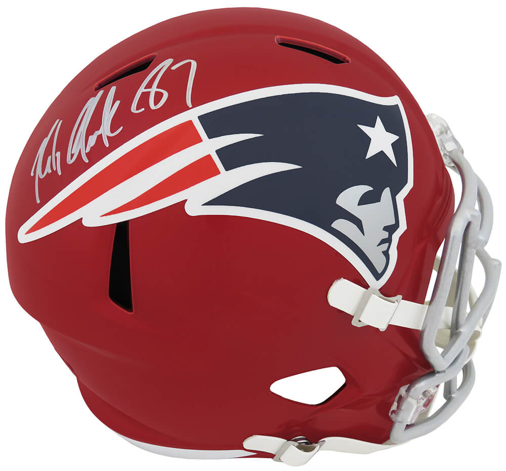 Rob Gronkowski Autographed Hand Signed Riddell New England Patriots Eclipse  Full Size Authentic Pro Football Helmet