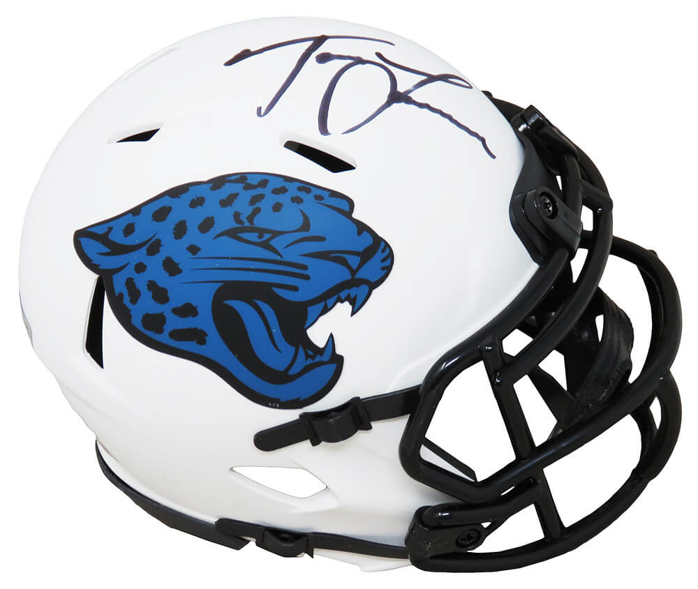 Jacksonville Jaguars Lunar White Revolution Speed Mini Football Helmet