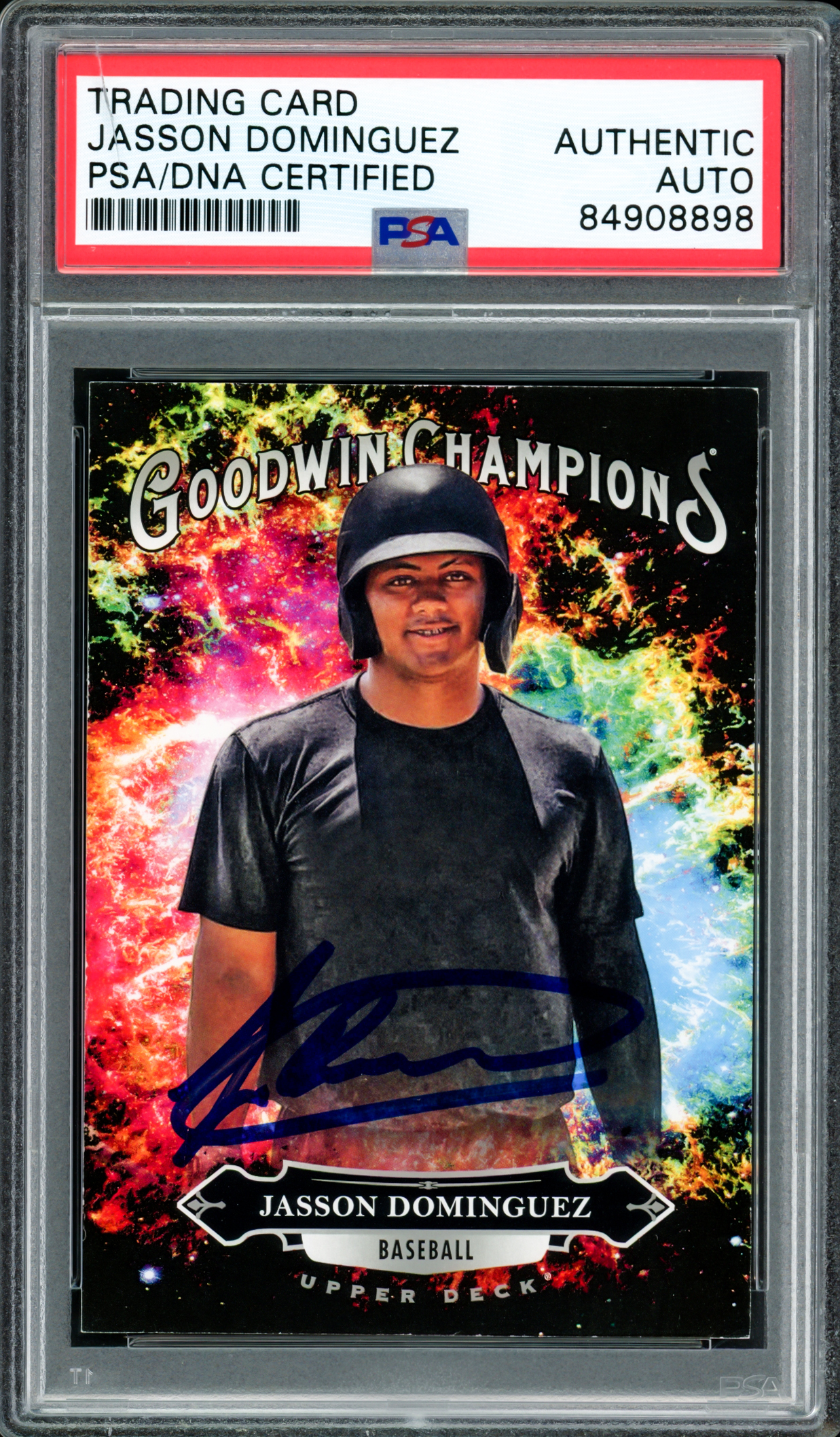 Jasson Dominguez Autographed 2020 Upper Deck Goodwin Champions Rookie Card  #95 New York Yankees PSA/DNA #84908886