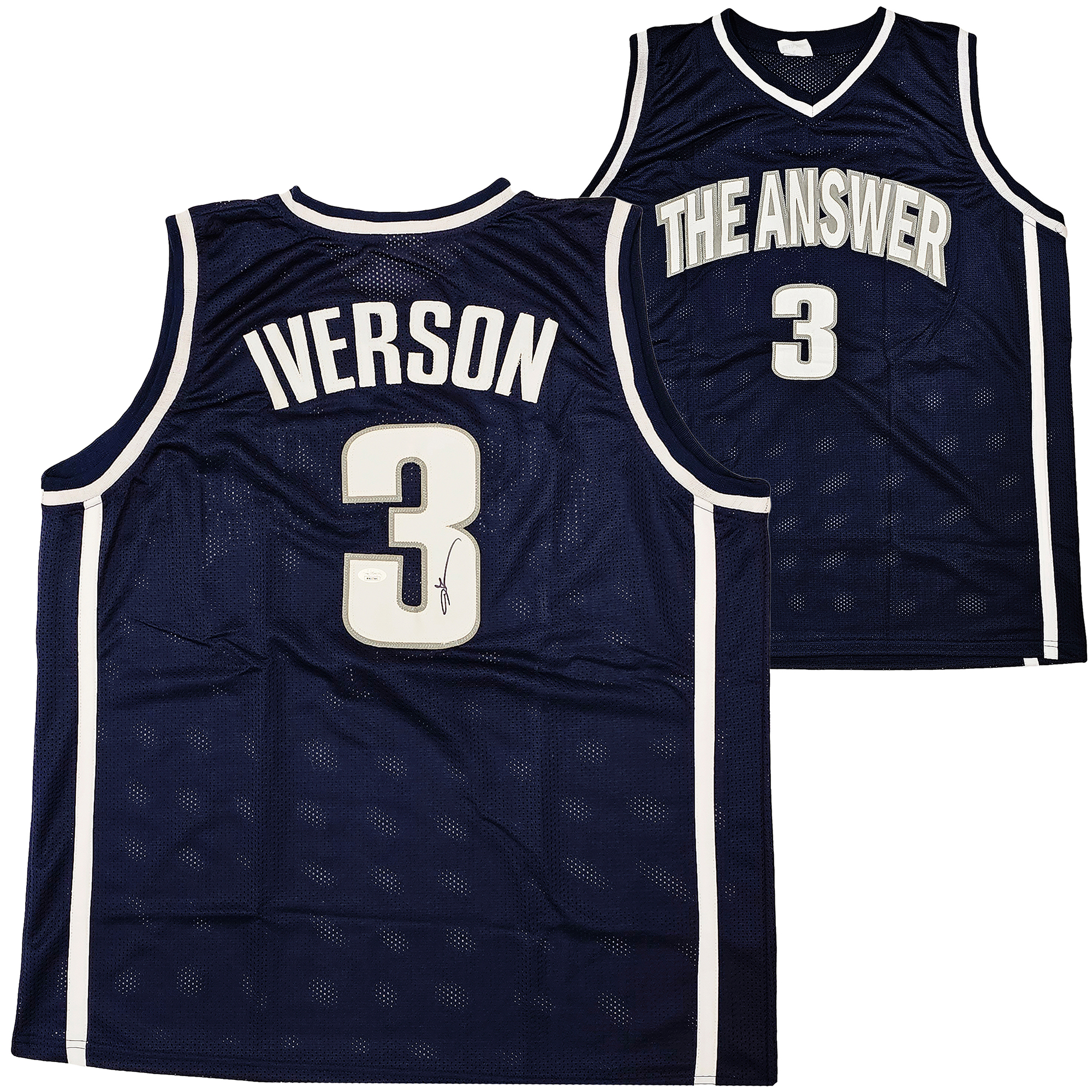 Allen Iverson Autographed Philadelphia Custom Black Basketball Jersey - BAS