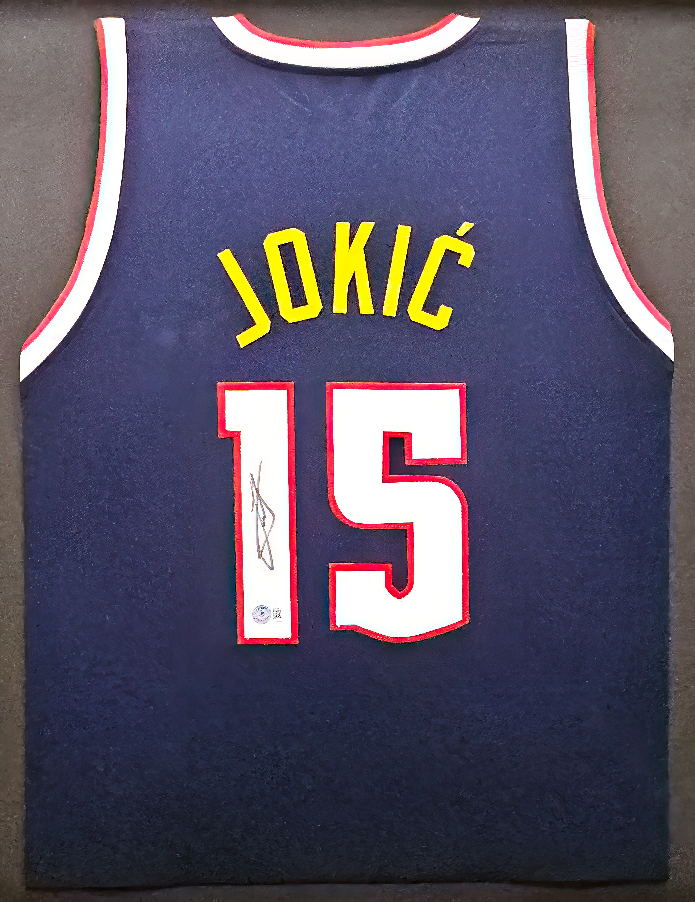 Autographed/Signed Nikola Jokic Denver White Basketball Jersey JSA