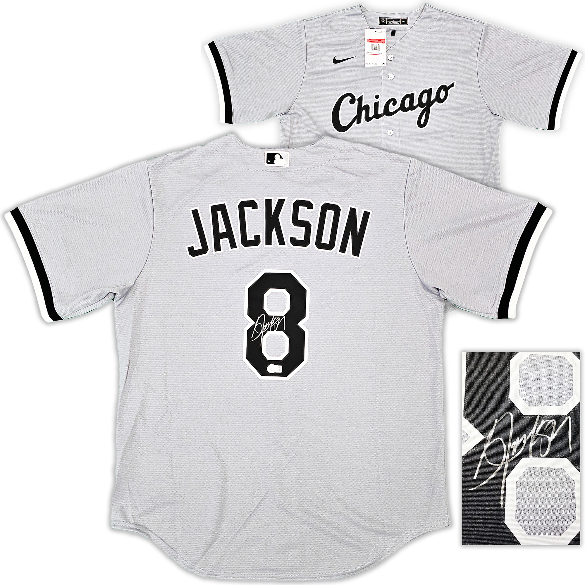 Chicago White Sox Bo Jackson Autographed Black Nike Jersey Size L
