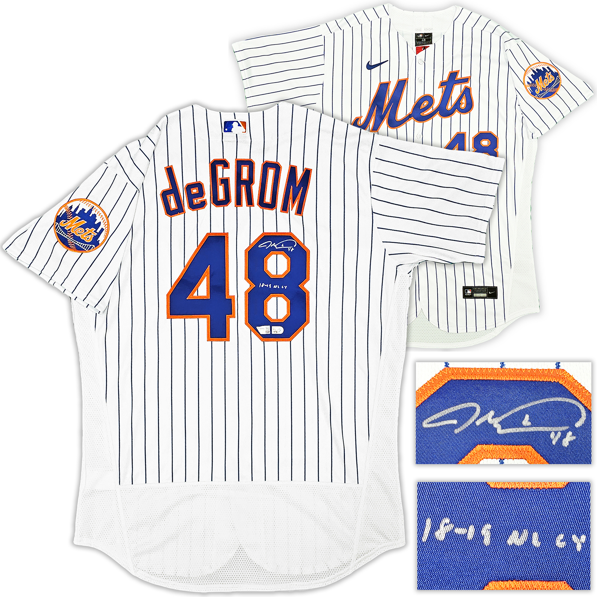 Jacob deGrom Autographed Mets Authentic Blue Jersey