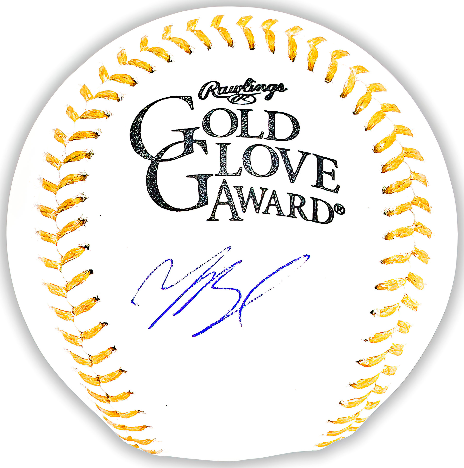 Mookie Betts Autographed Official Gold Glove Logo MLB Baseball Los Angeles  Dodgers Beckett BAS QR Stock #218697