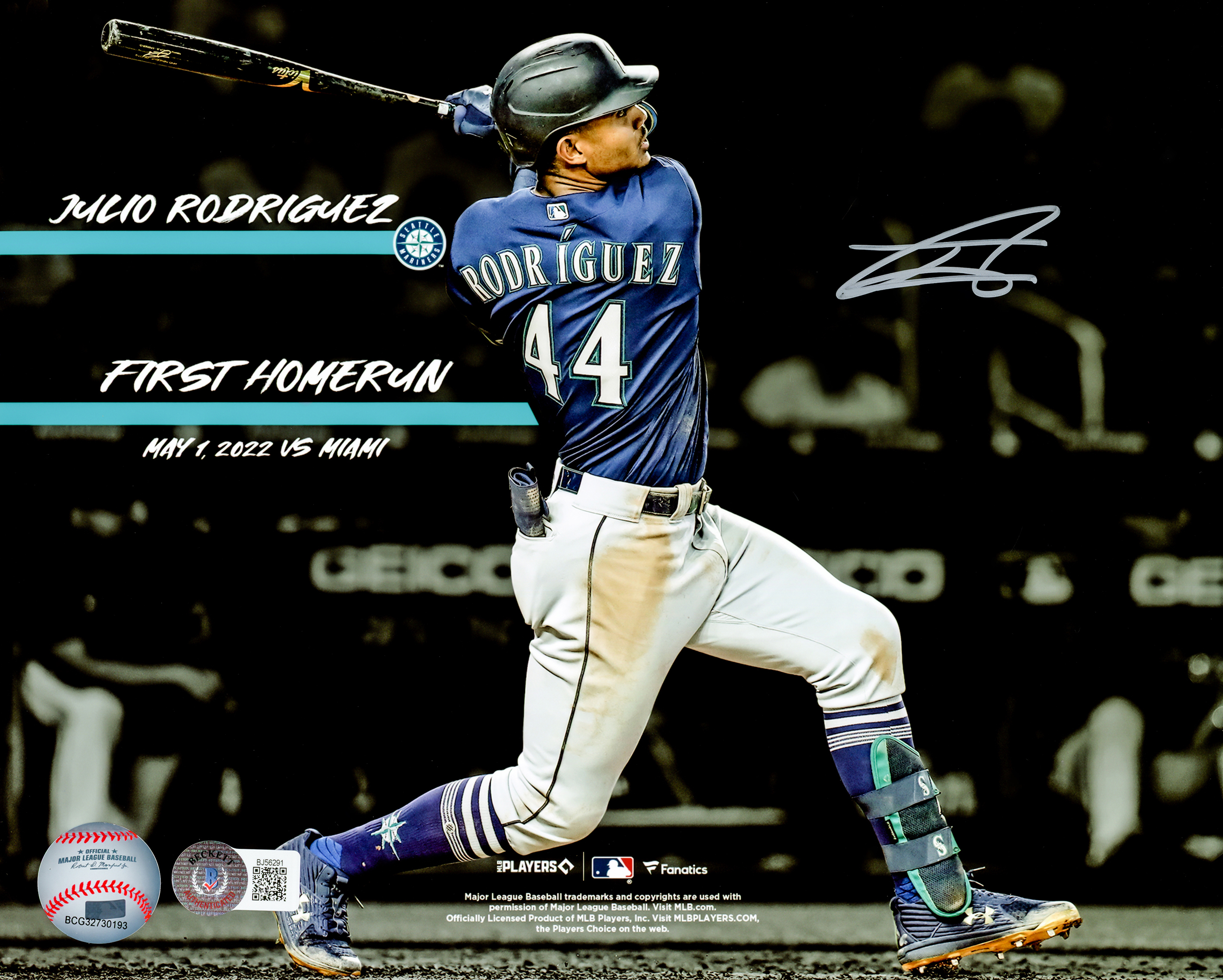 Alex Rodriguez Seattle Mariners Autographed 16 x 20 Hitting