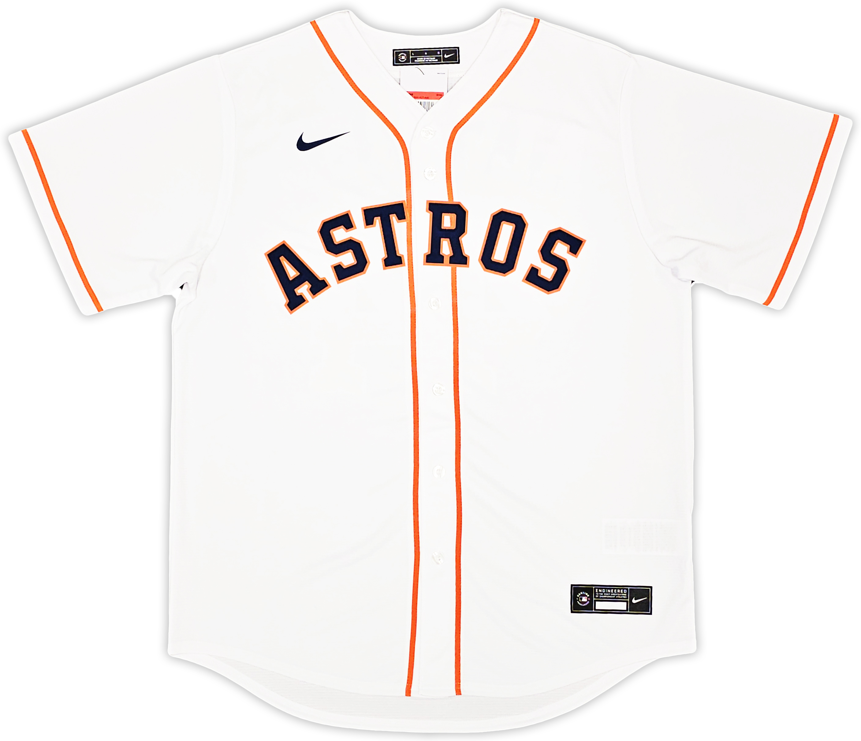 Houston Astros Alex Bregman Autographed Blue Throwback Nike Jersey Size L  Beckett BAS Witness