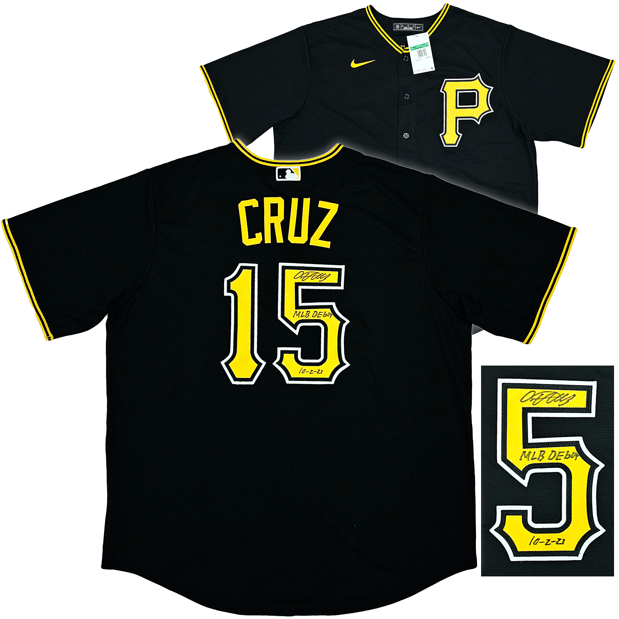 Pittsburgh Pirates Oneil Cruz Autographed White Nike Jersey Size XL MLB  Debut 10-2-21 Beckett BAS QR Stock #220603