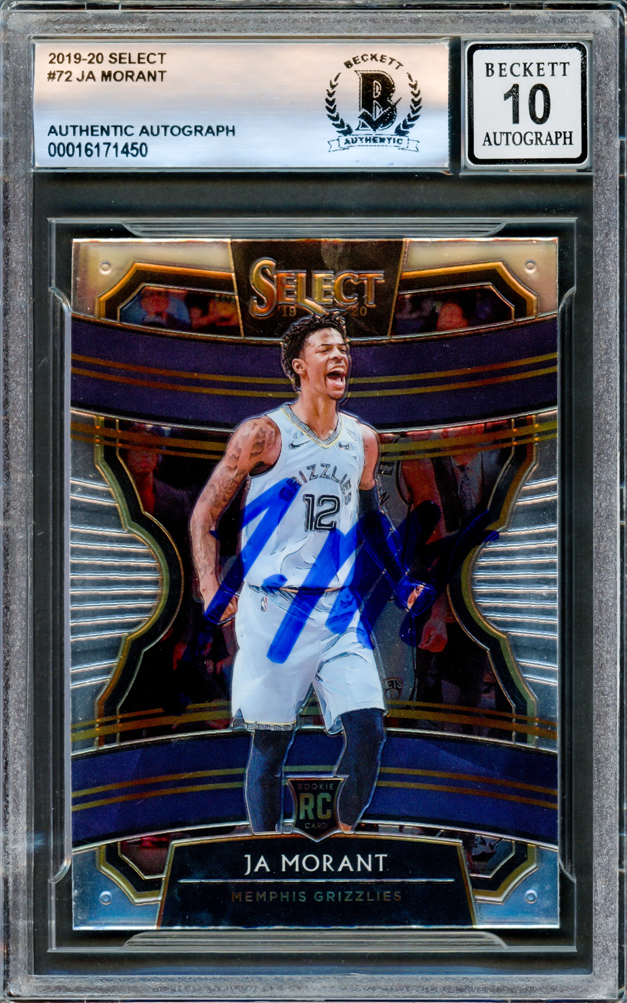 Ja Morant Autographed 2019-20 Panini Mosaic Rookie Card #219 Memphis  Grizzlies Auto Grade Gem Mint 10 Beckett BAS Stock #220781