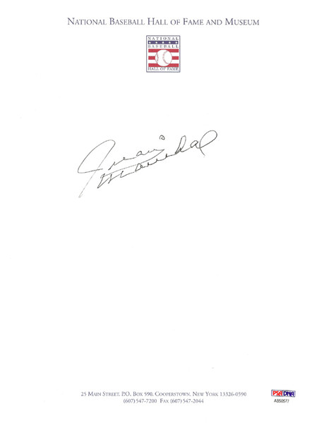 Juan Marichal Autographed Official MLB Baseball San Francisco Giants  PSA/DNA #H66215