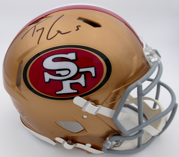 SAN FRANCISCO 49ERS 2022 GOLD RUSH Specialty AUTO Full Size Helmet Trey  Lance!