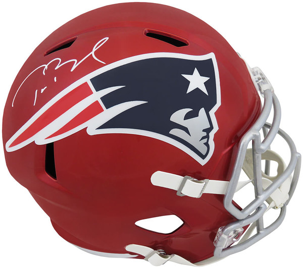 Tom Brady & Rob Gronkowski New England Patriots Autographed Riddell Speed  Authentic Helmet