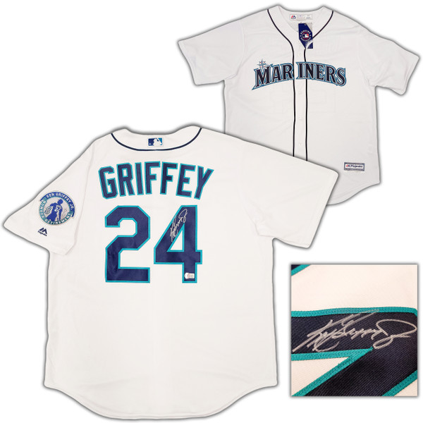 Seattle Mariners Ken Griffey Jr. Autographed White Majestic Cool