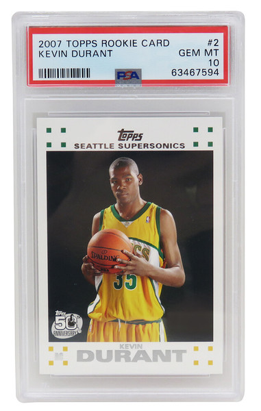 Kevin Durant Seattle Supersonics  Topps Basketball #2 RC