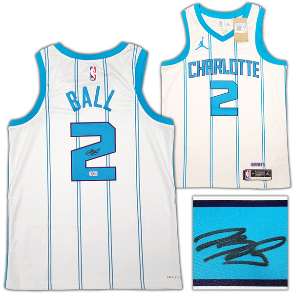 Charlotte Hornets LaMelo Ball Autographed White Nike Swingman