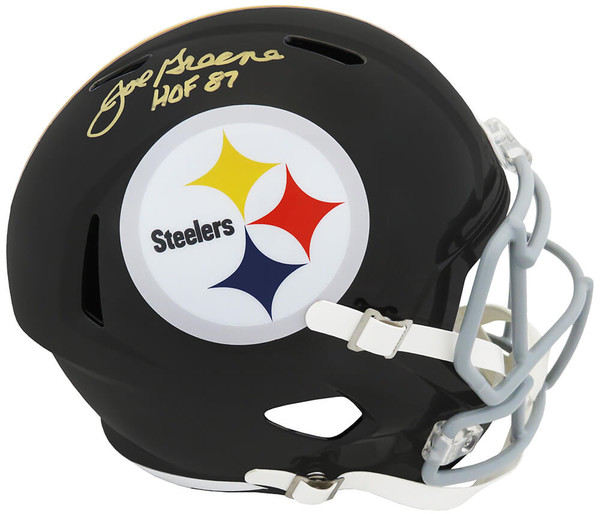 Pittsburg Steelers throwback fullsize football helmet Schutt Air Lg Joe  Greene