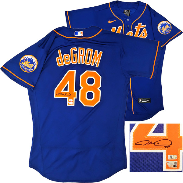 Jacob deGrom 18-19 NL CY Signed Authentic Mets Nike Jersey MLB Holo Fanatics