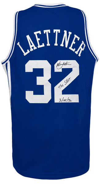 Duke Christian Laettner Signed Jersey w/The Shot 3-28-92