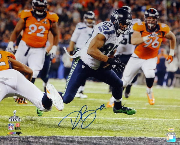 Doug Baldwin Autographed 16x20 Photo Seattle Seahawks In Blue MCS