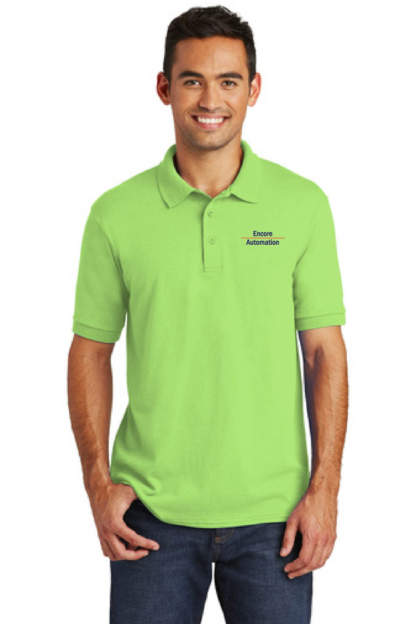 Encore Mens Jersey Knit Polo - Embroidered Left Chest