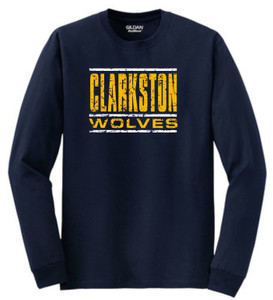 Clarkston Distressed Wolves LS T Clarkston Distressed Wolves LS T