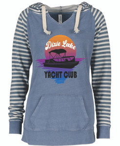 Dixie Lake Striped V-Neck Hoodie Dixie Lake Striped V-Neck Hoodie