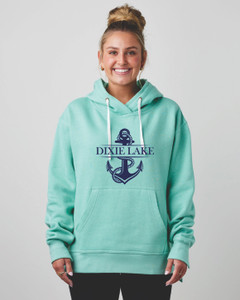 Dixie Lake Side Split Hoodie with Dixie Anchor Dixie Lake Side Split Hoodie with Dixie Anchor
