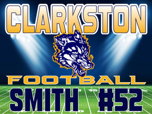 Clarkston Wolves Football Yard Sign 2025